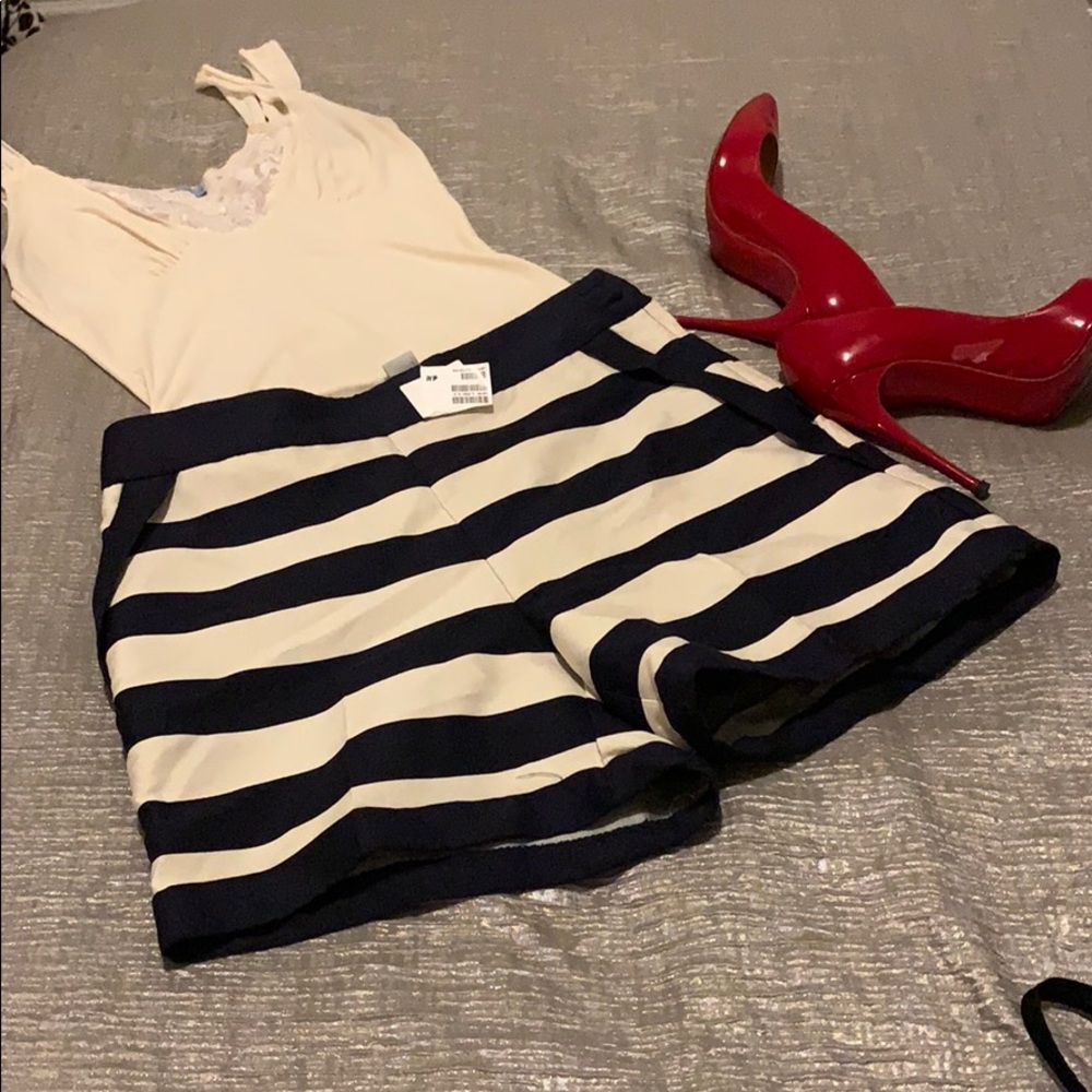 Nwt! H&M Stripe Shorts! Add A Blazer Or A Tank! - image 1